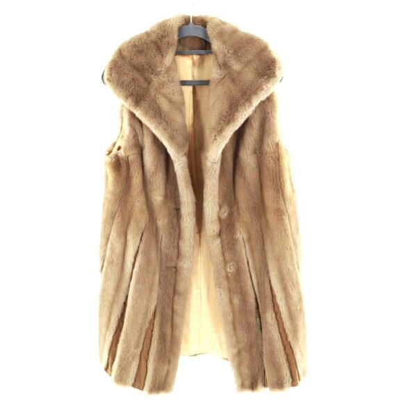 Country Pacer Jackets & Blazers - Tissavel Faux Fur Vest Coat Women XL Brown Old Money Holiday Retro Event Vintage